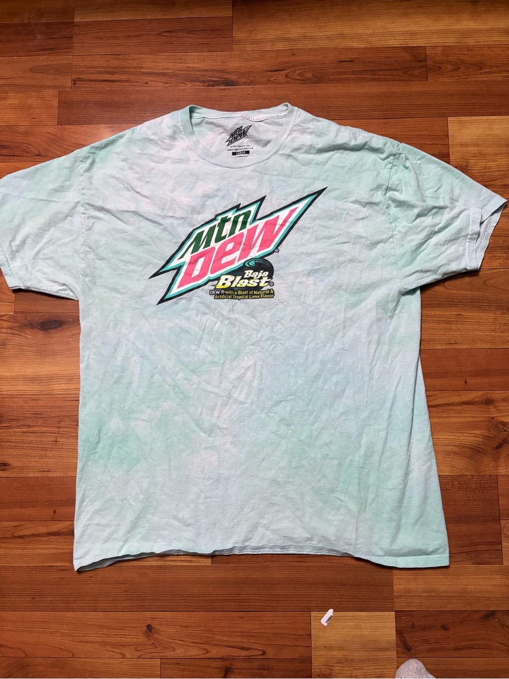 Pepsi Mountain Dew Baja Blast Mint Green Graphic Tee